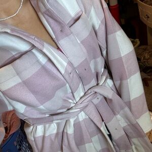 Checkered pink and white jacket